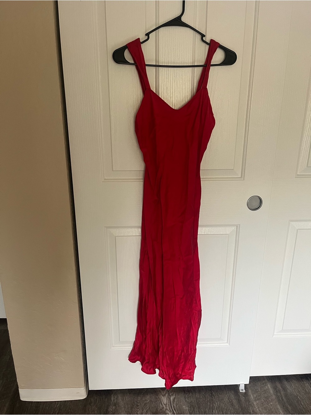 Red Sleeveless Slip Maxi Dress - Elegant Women’s Dress